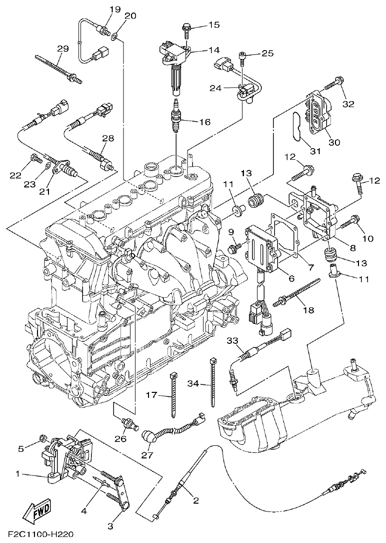Yamaha GX18 ELECTRICAL 2 parts diagram